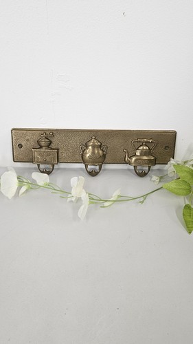 Vintage brass wall hook - wall,