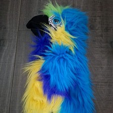 The Puppet Company Large Blue Macaw Parrot Full Body Hand Puppet Soft Toy 70cm