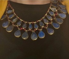 Afghan Lapis kuchi Necklace Tribal Jewelry vintage