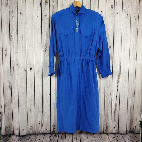 Vintage silk dress size - silk, 16
