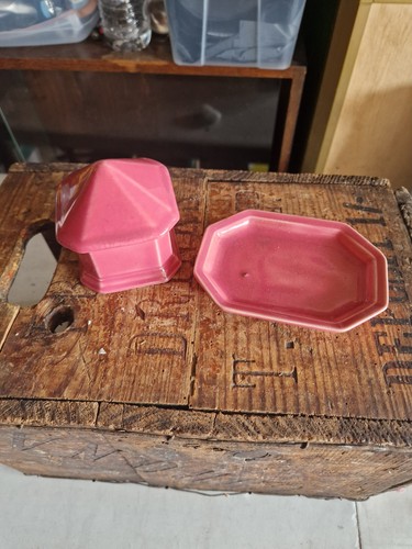 Vintage art deco pink - pink, ceramic