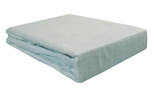 Duck egg flannelette - flannelette, fitted