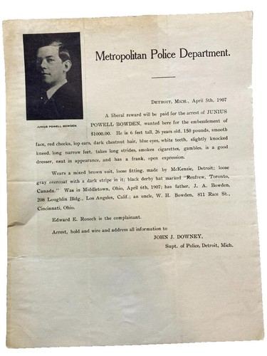 1907 wanted poster - 1907,