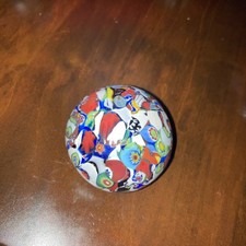 Beautiful Vintage Murano Glass Millefiore Glass Paperweight