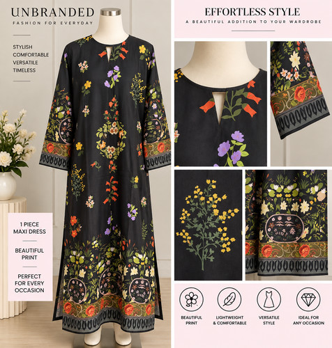Black floral maxi dress - floral,