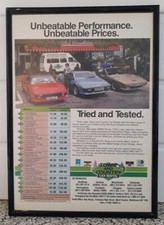 Framed original Classic Car Ad