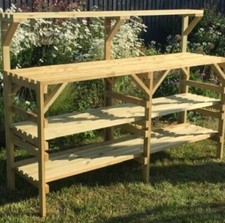 Wooden greenhouse staging - wooden,