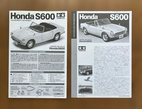 Tamiya honda s600 plastic - tamiya, 1/24