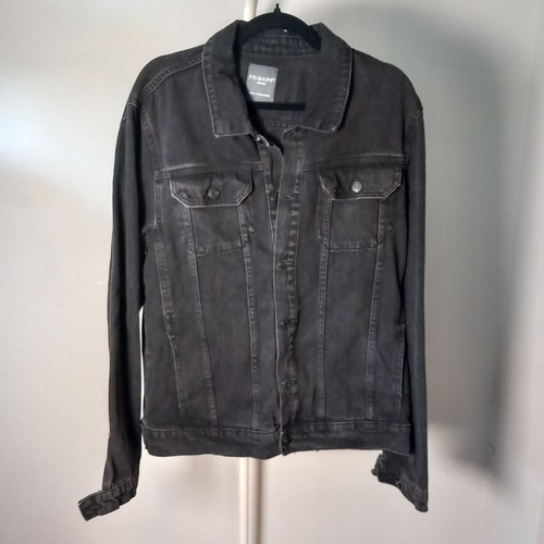 Primark black denim jacket - black,