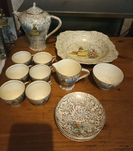 Empire tea set crinoline - tea,