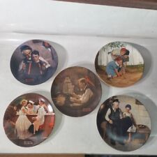 5x Norman Rockwell Vintage Limited Edition Picture Plates 8.5"