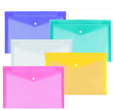 5 x A4 Plastic wallets Stud