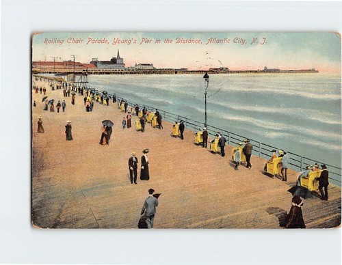 Postcard rolling chair parade - rolling,