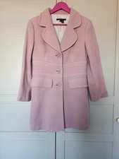 Zara pink Wool Blend Long Coat Jacket EUR Size M