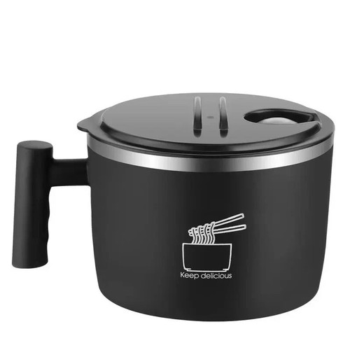 Stainless steel bowl with lid - steel,