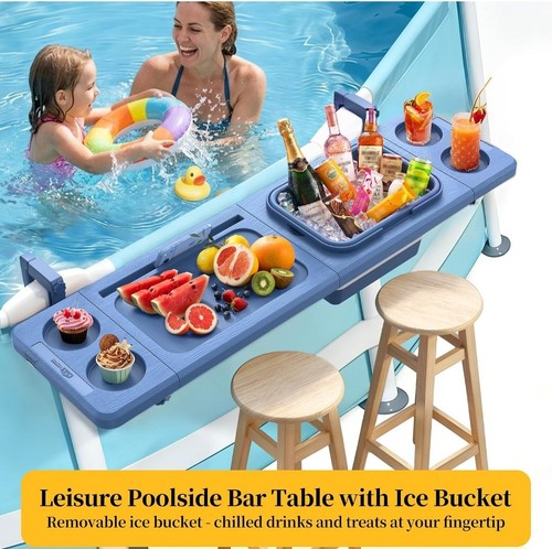 Poolside bar with ice bucket - poolside,