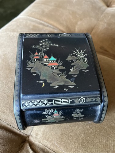 40s vtg enamel japanese - vtg, black