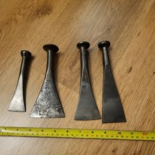 4 Antique Vintage forged Shipwrights Caulking Irons 2 Sorby, 1 Ward , 1 stortz