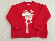 Girl's Red Christmas Jumper
