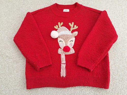 Girl red christmas jumper - girl's,