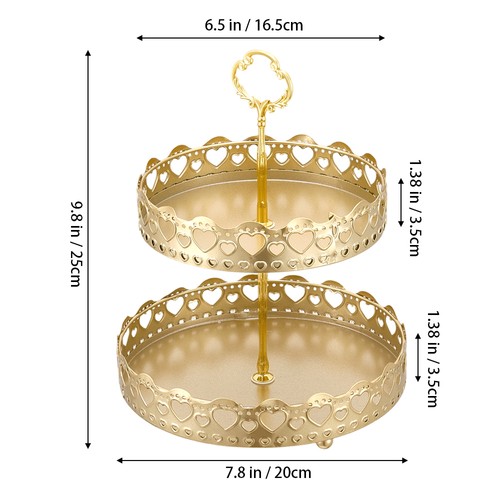Gold cake stand tier - gold, fruit