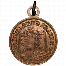 ND Great Britain The Lord's Prayer Holy Bible Religious Medal