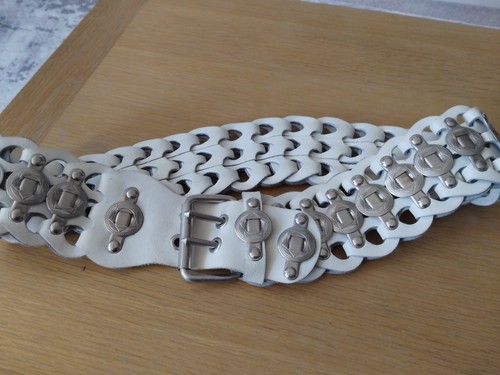 Leather concho belt - leather,