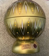 Christmas Light Up Gold Bauble Tin - Sainsburys
