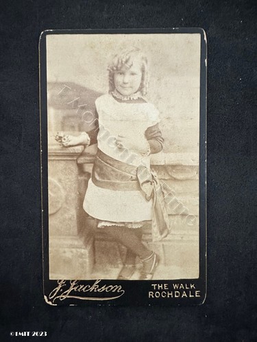 Cdv girl ringletts apron by - apron,,