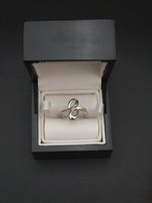 Sterling Silver Diva Diamonds Infinity Style Ring sz 7 .925 Fine Fashion Jewelry