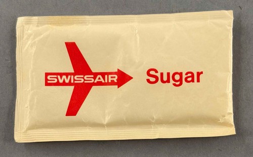Swissair airline sugar - sugar, packet