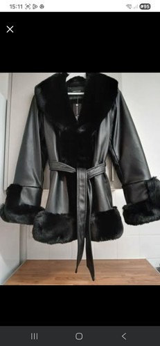 Ladies faux leather and - faux,
