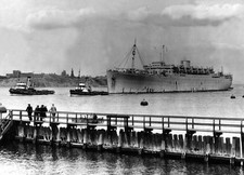 The ship Georgic arrives at