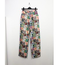 The Ragged Priest High Rise Optic Jeans Size 8 Relaxed Fit Multicoloured