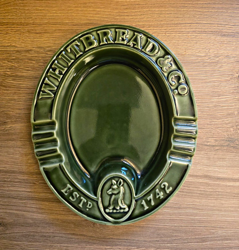 Whitbread green ceramic oval - whitbread,