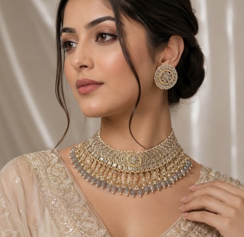 Indian gold plated jewellery - gold,