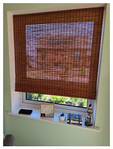 Brown bamboo roller blind - brown,