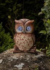 Cute Blinkin Owl Light Fun Garden Owl Ornament Decorative Outdoor Lighting - NEW