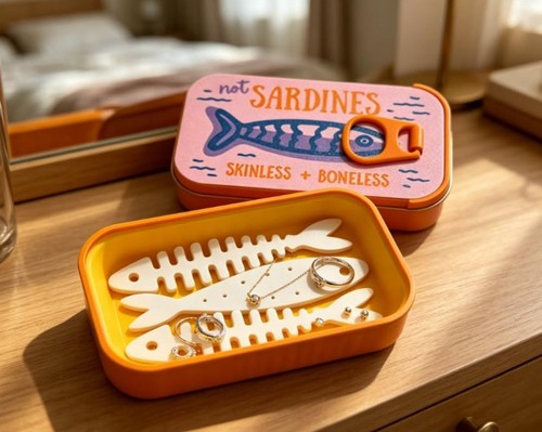 Sardine can jewelry travel - can,