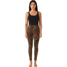 LADIES WOMENS BROWN LEOPARD ANIMAL PRINT STRETCHY LEGGINGS SIZES UK 8 - 26
