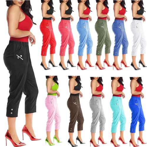 Womens ladies capri trousers - ladies,