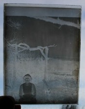 Vintage 4" x 5" Glass Plate