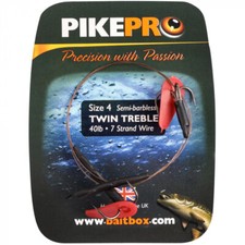 PikePro Ready Made Pike Traces-Single & Double Hook+Pop Up Traces