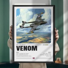 De Havilland Venom Jet Art Print – Iconic British Strike Aircraft