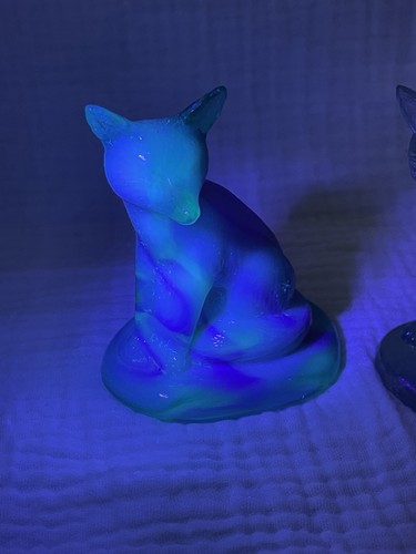 Blue swirl slag glass - swirl, sly