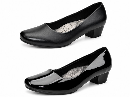 Womens black low heel - low,