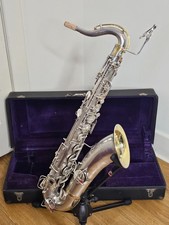 RARE 1904 Gold & Silver C.G Conn New Invention Transitional Tenor Saxophone Sax