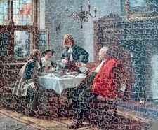 1920's  VINTAGE VICTORY WOODEN JIGSAW PUZZLE - THE OLD CAMPAIGNER