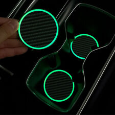 2PCS Night Light Car Cup Holder Mat Coaster Pad Auto Interior Accessories