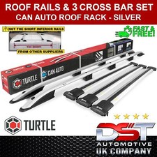 ROOF RACK RAILS & 3 CROSS BAR SET SILVER LONG LENGTH for FIAT SCUDO 21-on